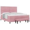 vidaXL Boxspringbett mit Kopfteil Rosa 200 x 180 cm Samt