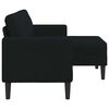 vidaXL 2-Sitzer-Sofa mit Chaiselongue L-Form Schwarz 125 cm Stoff