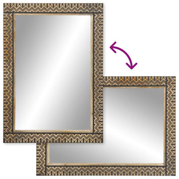 vidaXL Badspiegel 50x70 cm Massivholz Mango und Glas