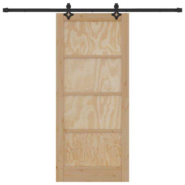 vidaXL Schiebetür ORKDAL Braun 86 x 198,5 cm Massives Kiefernholz