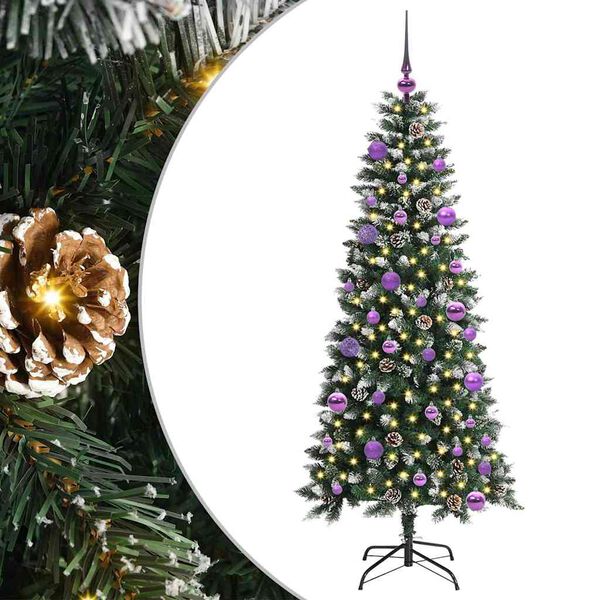 vidaXL K&uuml;nstlicher Weihnachtsbaum mit 150 LEDs mit St&auml;nder Gr&uuml;n 150 cm