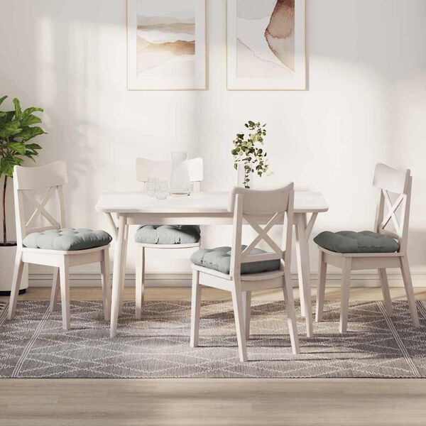 vidaXL Sitzkissen 4 pcs Hellgrau 45 x 45 cm Mikrofaserstoff