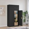 vidaXL Aktenschrank Schwarz 90x40x180 cm Stahl