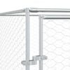 vidaXL Outdoor-Hundezwinger Silbern 4x4x2 m Verzinkter Stahl