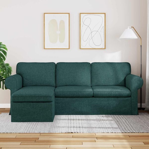 vidaXL Sofa Dunkelgr&uuml;n
