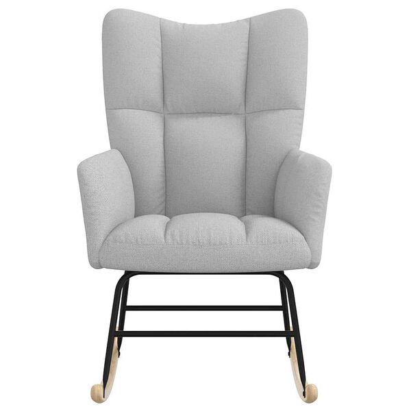 vidaXL Schaukelstuhl Wolkengrauer Stoff