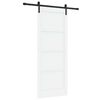 vidaXL Schiebet&uuml;r 83 x 211 cm Holzwerkstoff Wei&szlig; und Schwarz