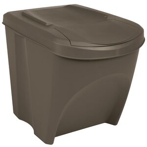 vidaXL Stapelbare M&uuml;lleimer 3 Stk. Grau 75 L Polypropylen