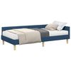 vidaXL Eckbettgestell mit Matratze 2 stk. Blau 80 x 200 cm Stoff