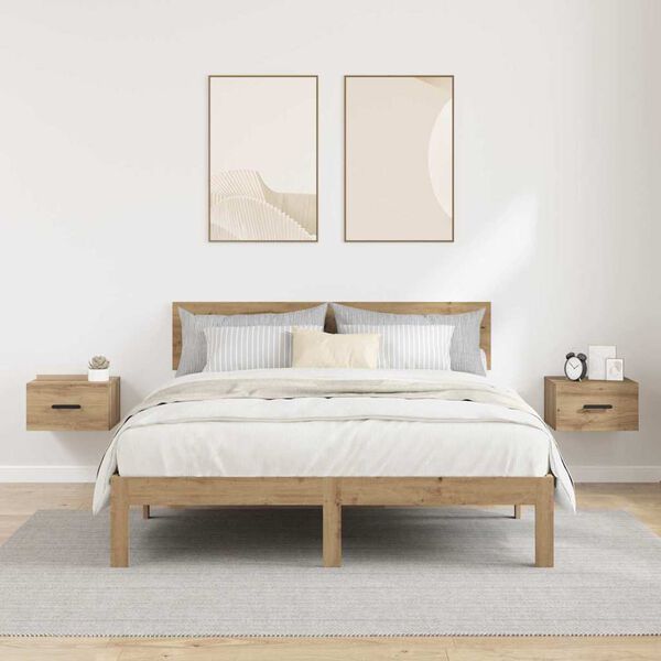 vidaXL Nachttisch 2 pcs Artisan-Eiche 35 x 35 x 20 cm Holzwerkstoff