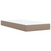 vidaXL Boxspringbett Matratze Cappuccino-Braun 100x200cm Kunstleder