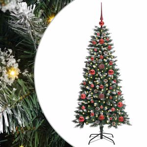 vidaXL K&uuml;nstlicher Weihnachtsbaum Gr&uuml;n 120 cm PVC, Plastik und Stahl