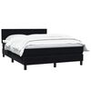 vidaXL Boxspringbett mit Matratze Schwarz 160x220 cm Samt