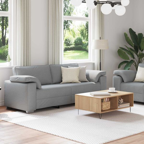 vidaXL Sofa Set 2 pcs Hellgrau 219 x 77 x 82 cm Stoff