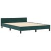 vidaXL Boxspringbett mit Kopfteil Dunkelgr&uuml;n 140 x 190 cm Samt