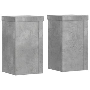 vidaXL Pflanzenst&auml;nder 2 Stk. Betongrau 10x10x18 cm Holzwerkstoff