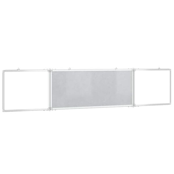 vidaXL Magnetisches Whiteboard Klappbar 200x40x1,7 cm Aluminium