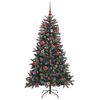 vidaXL K&uuml;nstlicher Weihnachtsbaum Gr&uuml;n 150 cm PVC, Plastik und Stahl
