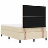 vidaXL Boxspringbett mit Matratze Creme 120 x 190 cm Stoff