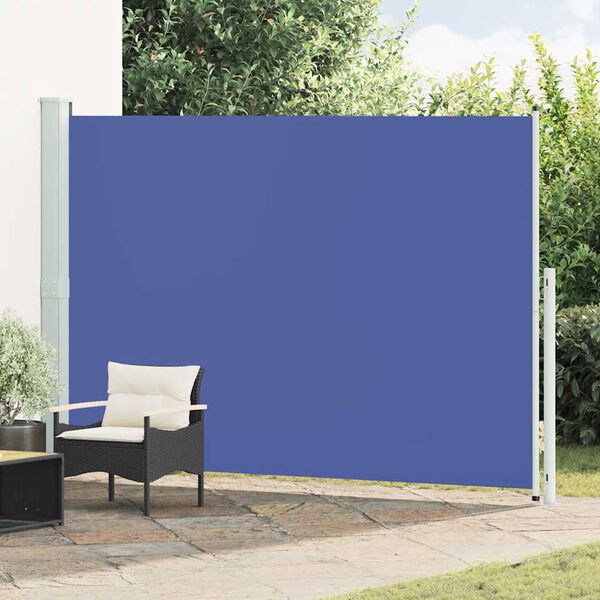 vidaXL Seitenmarkise Ausziehbar 200x300 cm Blau