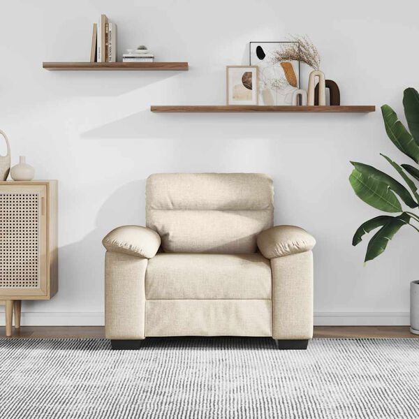 vidaXL Sessel 100x81x84 cm Leinen