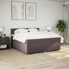 vidaXL Boxspringbett mit Matratze Dunkelbraun 180x200 cm Stoff