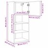vidaXL Wandmontierter TV-Schrank Artisan-Eiche 40,5 x 30 x 90 cm