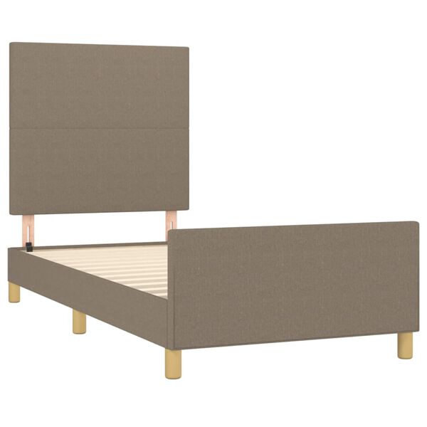 vidaXL Bettgestell ohne Matratze Taupe 80x200 cm Stoff