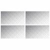 vidaXL Treppe Tritt 4 stk. 90 x 50 cm Silber Aluminium Rechtwinklig
