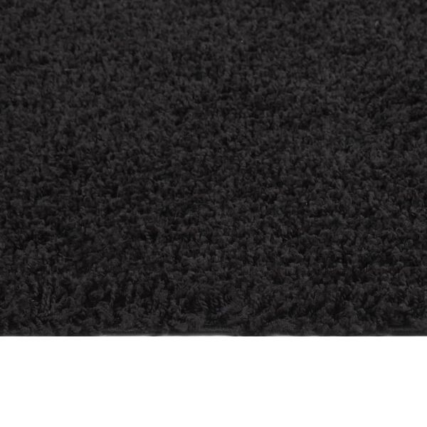 vidaXL Teppich Shaggy Hochflor Schwarz 160x230 cm