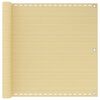 vidaXL Balkon-Sichtschutz Beige 90x300 cm HDPE