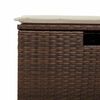 vidaXL 6-tlg. Garten-Sofagarnitur mit Kissen Braun Poly Rattan