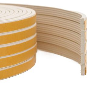 vidaXL Selbstklebende Fensterdichtung Wei&szlig; 15 x 8 mm 12 m