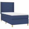 vidaXL Boxspringbett mit Matratze & LED Blau 80x200 cm Stoff