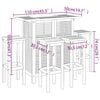 vidaXL 5-tlg. Gartenbar-Set Massivholz Akazie