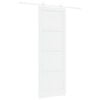 vidaXL Schiebet&uuml;r Wei&szlig; 83 x 232 cm Massives Kiefernholz