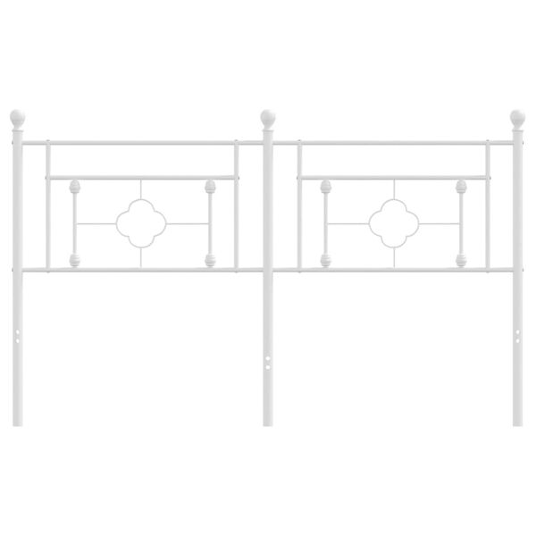 vidaXL Ersatz-Kopfteil Metall Wei&szlig; 160 cm