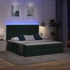vidaXL Bett mit Stauraum und LED mit LED Dunkelgr&uuml;n 160 x 200 cm Samt
