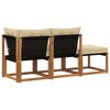vidaXL Outdoor-Schnittsofa-Einheiten 3 St&uuml;ck Natur und Beige