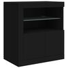 vidaXL Sideboard mit LED-Leuchten Schwarz 283x37x67 cm