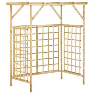 vidaXL Pergola f&uuml;r 2 M&uuml;lltonnen Kiefernholz Impr&auml;gniert