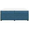 vidaXL Boxspringbett mit Matratze Dunkelblau 200x200 cm Samt