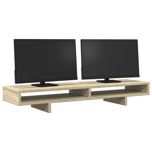 vidaXL Monitorst&auml;nder Sonoma-Eiche 100x27x15 cm Holzwerkstoff