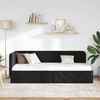 vidaXL Eckbettgestell mit Kopfteil Schwarz 80 x 200 cm Samt