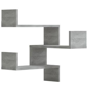 vidaXL Wand-Eckregale 2 Stk. Grau Sonoma 40x40x50 cm Holzwerkstoff