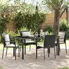vidaXL Garten Essgruppe mit Kissen 5 pcs Schwarz Poly-Rattan