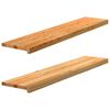 vidaXL Treppenstufen 2 Stk. Hellbraun 120x30x2 cm Massivholz Eiche