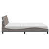 vidaXL Bett mit Matratze "Hanko" Taupe 160x200 cm Stoff