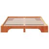 vidaXL Bettrahmen Wachsbraun 160 x 200 cm Massives Kiefernholz