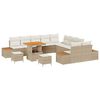 vidaXL Gartensofa-set mit Kissen 13 pcs Beige und Creme